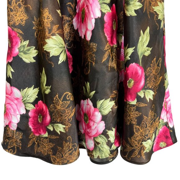 Sophia Delicates Lingerie Slip Dress Medium Bold Pink Roses Sexy Grunge Mob Wife - Picture 4 of 9